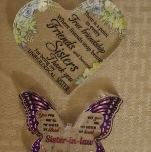 Heart and Butterfly Friendship Plaques